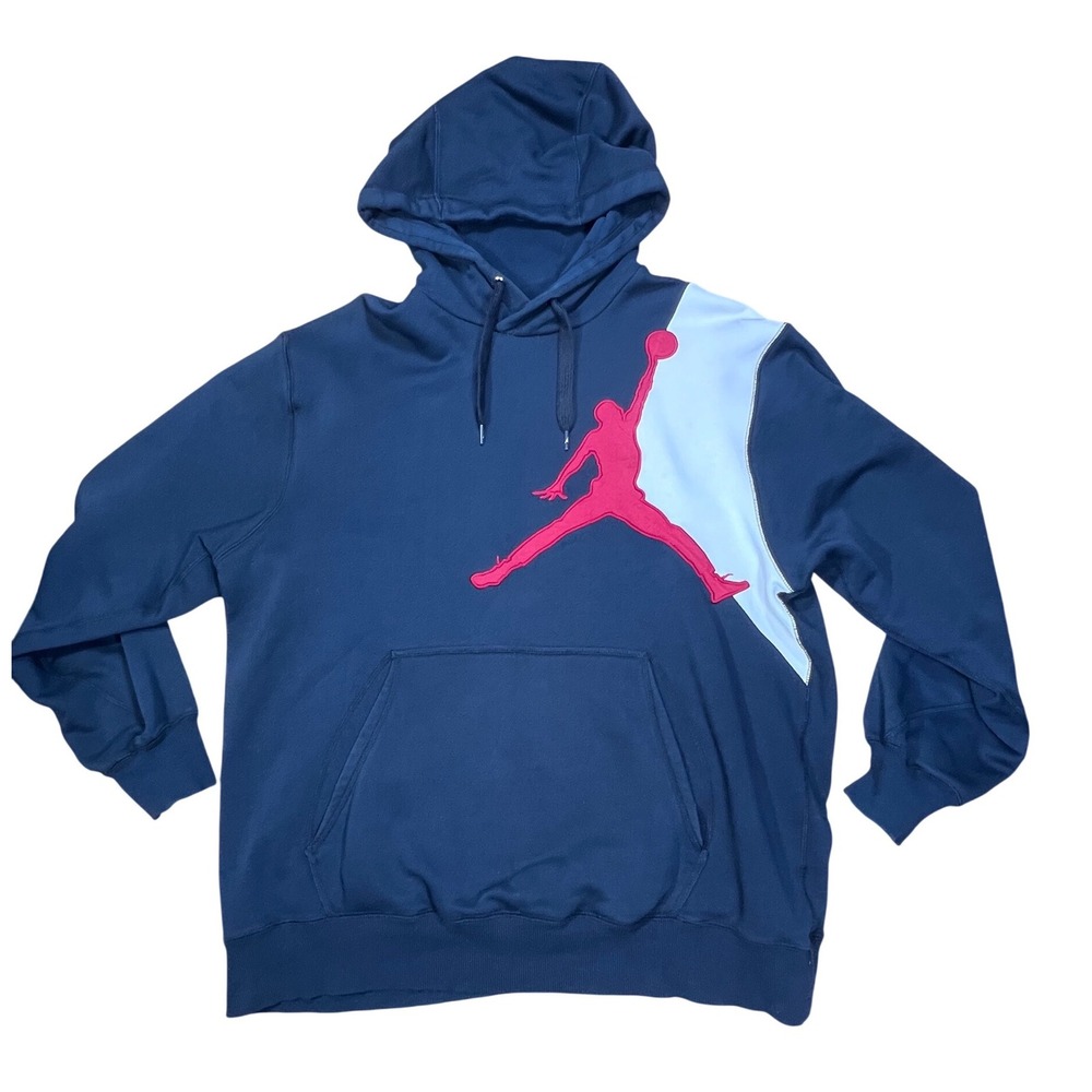 Nike Jordan Jumpman Hoodie verse Blue Red White Mens XL Pullover 90s‎ Y2K